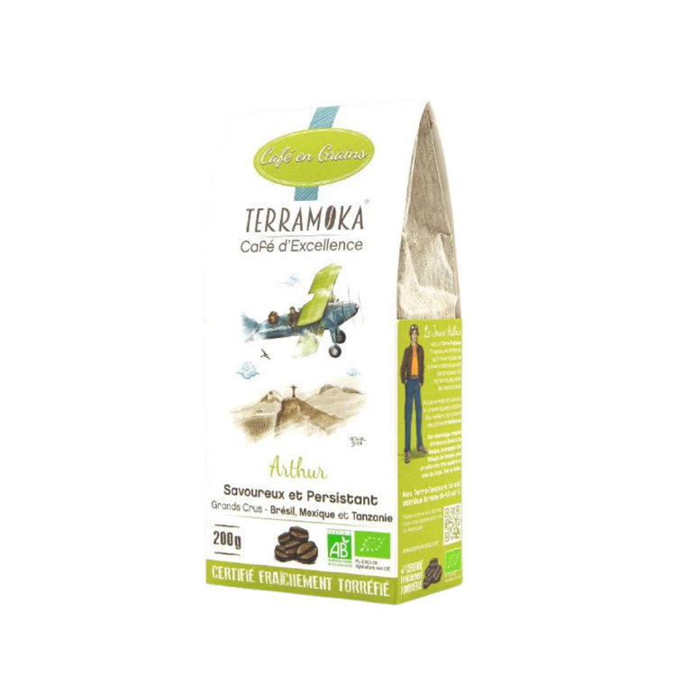 Café en grains bio 200g Arthur Terramoka
