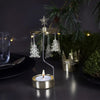 Carrousel bougeoir sapin noel doré