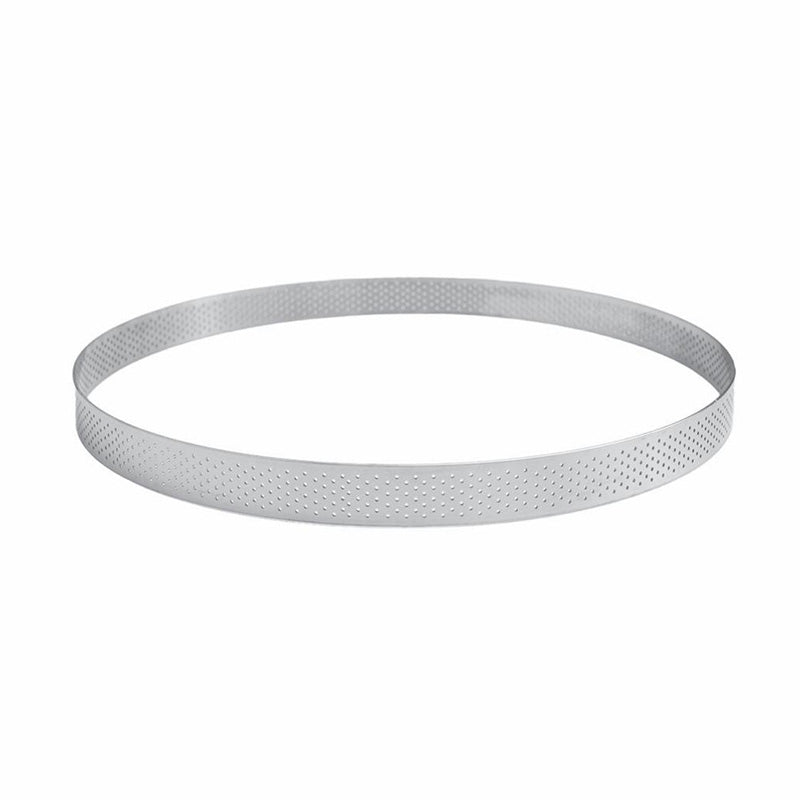 Cercle à tarte perforé inox 24x3,5cm Gobel