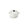 Mini cocotte ronde en grès de 10 cm meringue Le Creuset