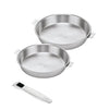 Set de 2 poêles en inox 24 et 28 cm Evolution Beka