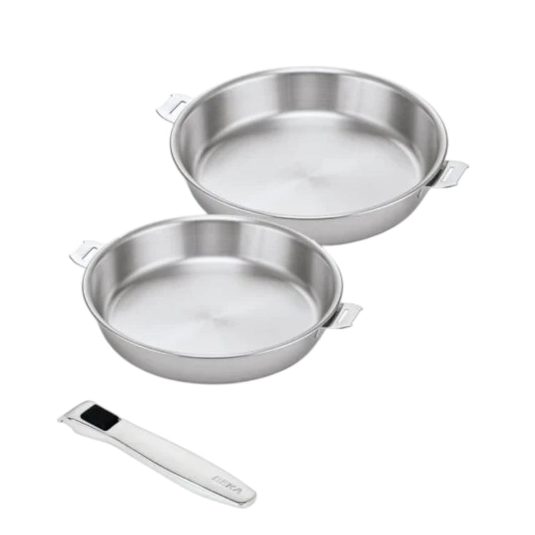 Set de 2 poêles en inox 24 et 28 cm Evolution Beka