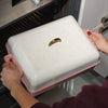 Dôme pour grand plat à four en métal recyclé de 40 cm blanc Cookut
