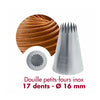 Douille à petits fours 17 dents inox 16mm Gobel