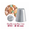 Douille russe fleur R751 inox 25mm Gobel