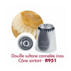 Douille sultane cannelée inox 30mm Gobel