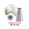Douille unie inox 14mm Gobel