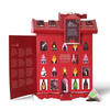 Calendrier de l'Avent Du Bruit dans la Cuisine Sip The Season en forme de manoir rouge avec 24 sachets de thé