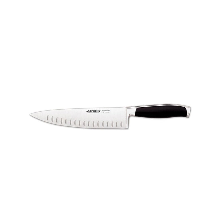 Couteau de chef alvéolé Lame acier Nitrum manche POM 21 cm Kyoto Arcos