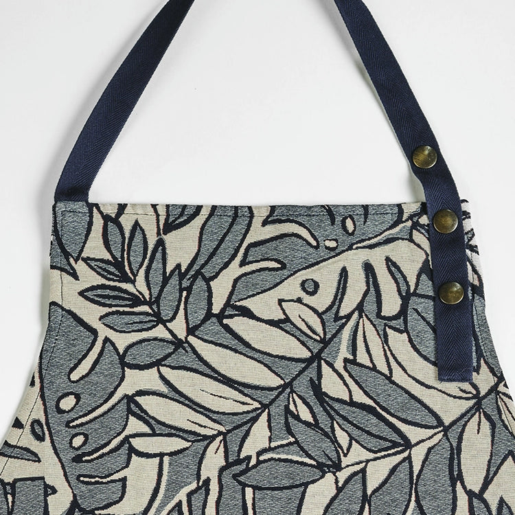 Tablier en coton pour homme Youmi Blue Les Tabliers de Julie Andrieu