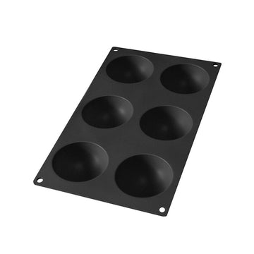 Moule à demi-sphères en silicone antiadhésif de 6 cavités noir Lékué