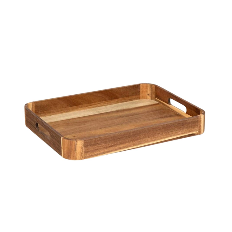Plateau de présentation rectangle en acacia de 40x30cm Atmosphera