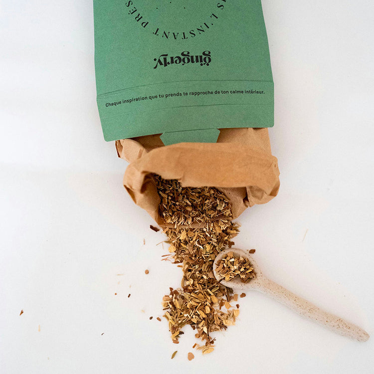 Infusion en vrac 70g Je vis l'instant présent Gingerly