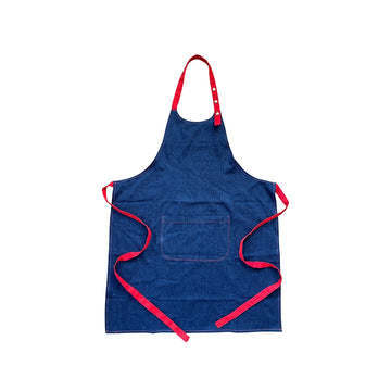 Tablier en coton pour femme Denim Vermillon Les Tabliers de Julie Andrieu