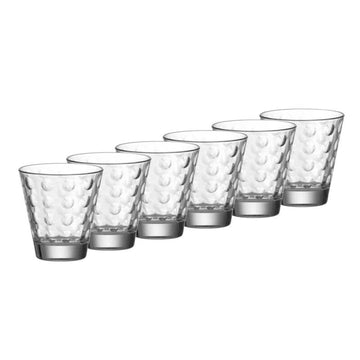 Coffret 6 verres Relief intérieur 215 ml Transparent Optic Leonardo