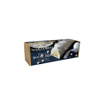 Coffret moule à bûche en inox et 1 insert