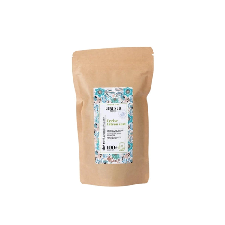 Thé vert cerise citron vert vrac 100 g Quai Sud