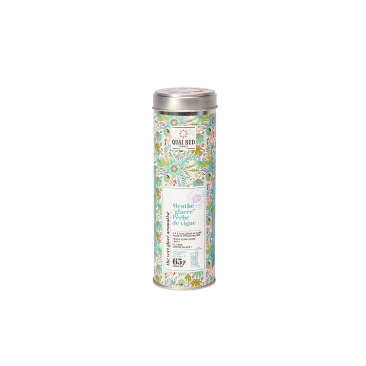 Thé vert glacé pêche menthe 100 g Quai Sud