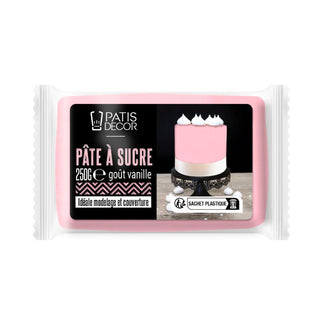 Pâte à sucre rose 250g Patisdecor