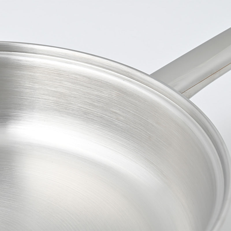 Poêle à fond lisse en inox 24cm Artame