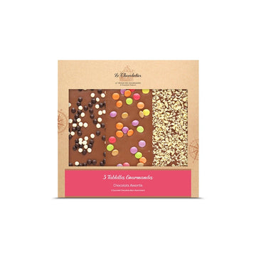 Assortiment de 3 tablettes au chocolat au lait 270g Le Chocolatier