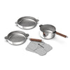 Lot de 2 poêles et 1 casserole en inox La Merveilleuse Miroir Cookut