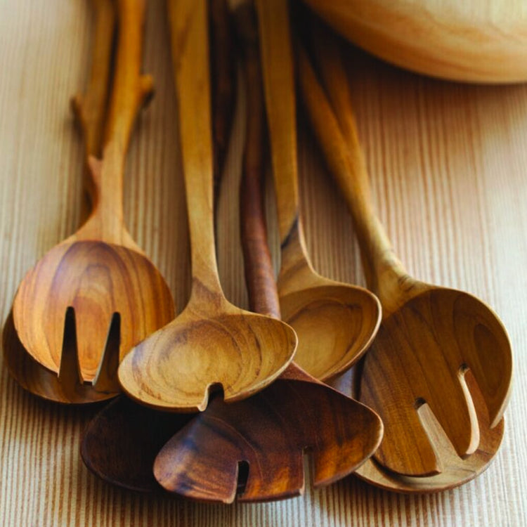 Couvert de service en bois de teck XL Be Home