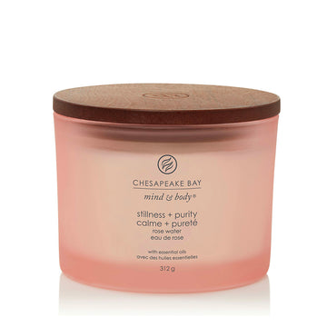 Bougie parfumée Calme Pureté Eau de Rose 312g Rose Chesapeake Bay