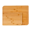 Set 2 planches à découper Bambou avec rigole 35x25 cm et 22x15 cm Beige Five