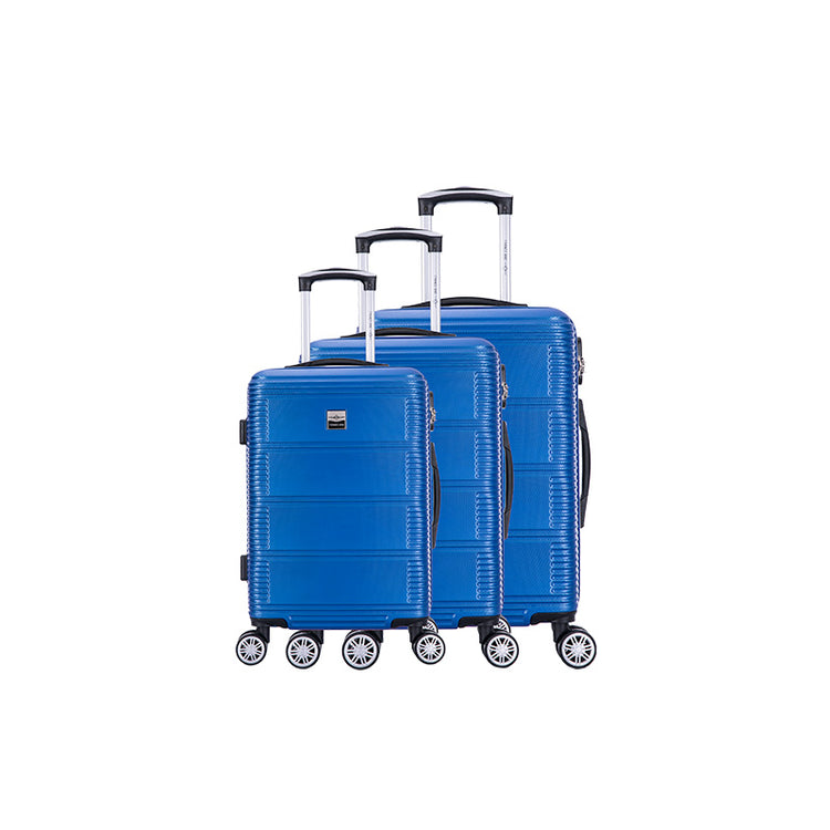 Set de 3 valises 8 roues ABS Bleu France bag
