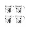 Coffret de 4 mugs en porcelaine de 35 cl Felix Table Passion