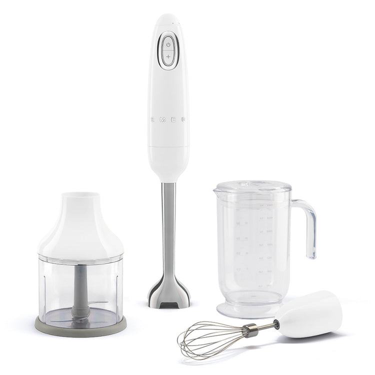 Mixeur plongeant avec accessoires Blanc Années 50 Smeg