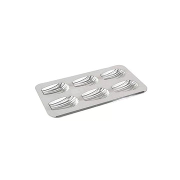 Plaque 6 madeleines en Fer Blanc 39,5 cm Gobel