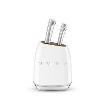 Bloc de 6 couteaux Blanc Années 50 Smeg