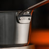 Set 3 casseroles en inox brossé Cristel