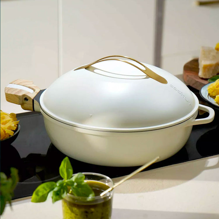 Poêle à tout faire en métal 28 cm meringue La Fabuleuse Cookut