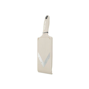 Mandoline en V réglable en acier inoxydable beige Microplane
