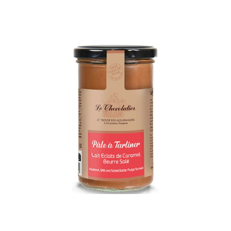 Pâte à tartiner au chocolat au lait avec des éclats de caramel beurre salé Le Chocolatier