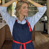 Tablier en coton pour femme Denim Pink Les Tabliers de Julie Andrieu