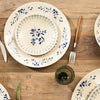 Assiette plate bleu en grès 27 cm Appoline Table Passion