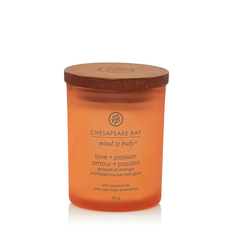 Bougie parfumée Amour Passion Pamplemousse et Mangue 96g Orange Chesapeake Bay